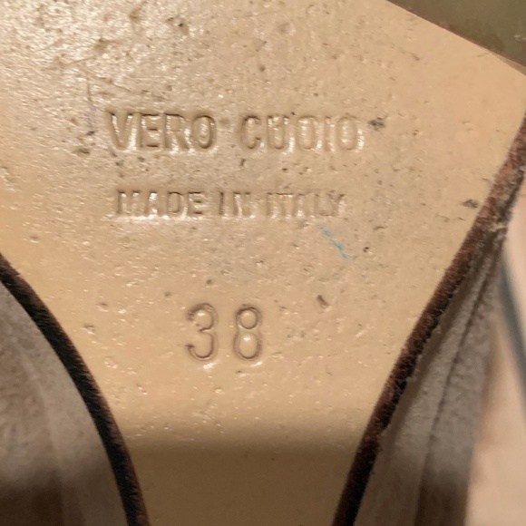 Bettina Round Toe Wedges in tan size 38 - Picture 9 of 12